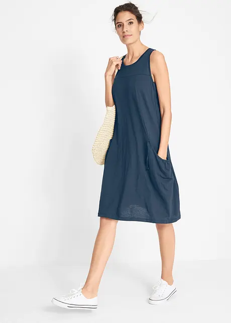 Abito in jersey di cotone con tasche, bonprix