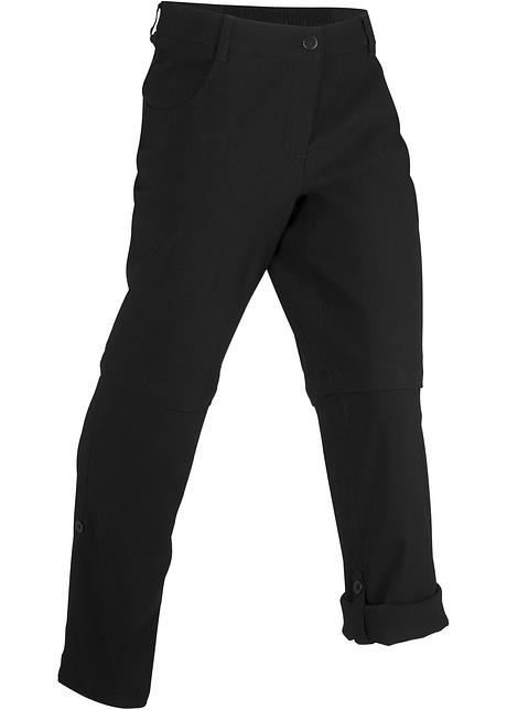 Pantaloni da trekking comodi con gambe modulabili - Nero