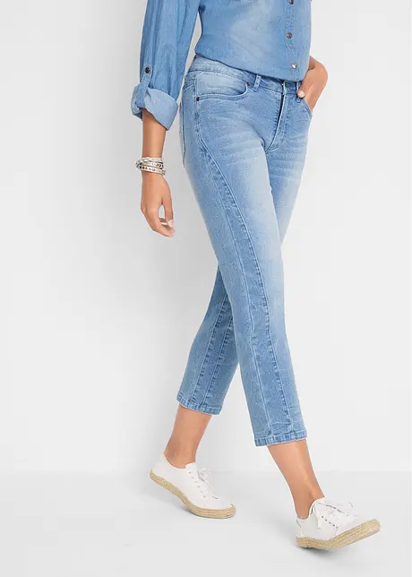 Jeans cropped morbidi, bonprix