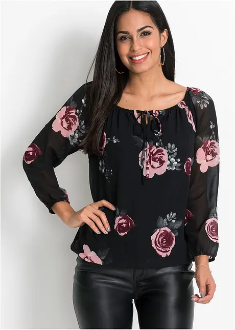 Blusa con coulisse, bonprix