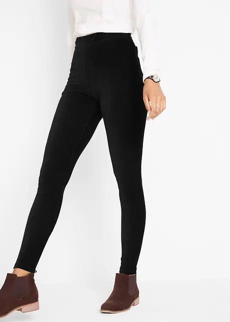 Leggings in velluto a costine con cinta larga comfort, bonprix