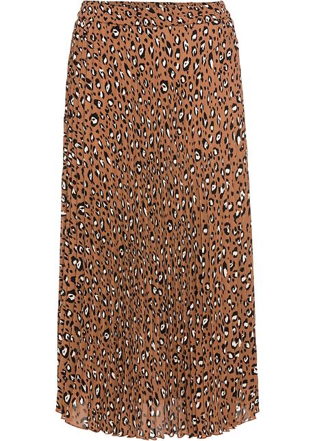gonna plissettata leopardata