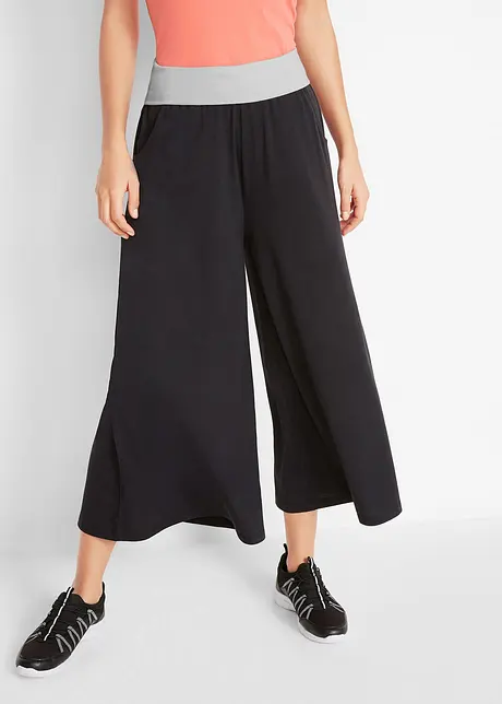 Pantaloni culotte in maglina al polpaccio, bonprix