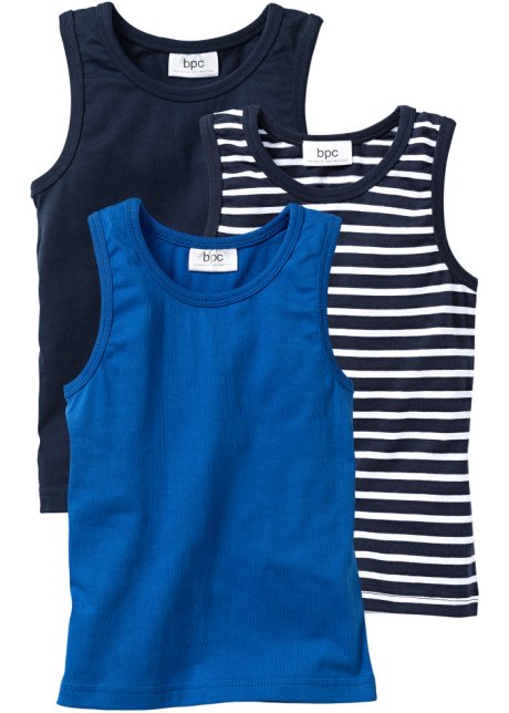 Bonprix Bambina Abbigliamento Intimo Magliette intime pacco da 3 Canotta Blu 