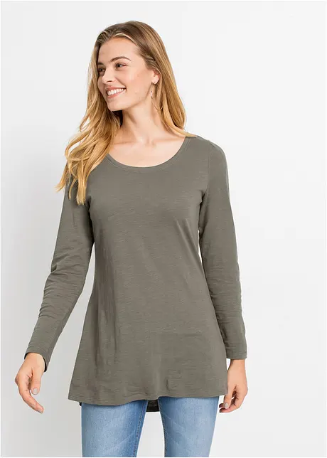 Maglia a maniche lunghe in puro cotone, bonprix