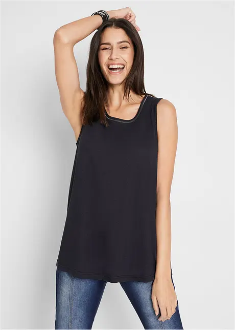 Top lungo con scollo rotondo, bonprix