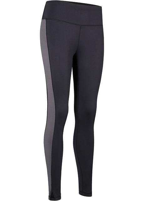 Leggings funzionali sostenibili in poliestere riciclato livello 2 - Nero /  ardesia