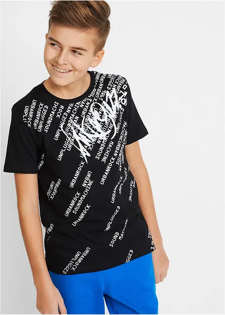 T-shirt slim fit in puro cotone, bonprix