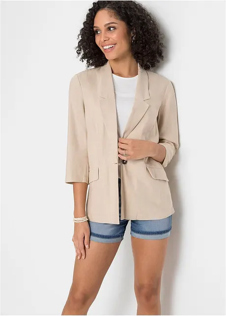 Blazer in misto lino, BODYFLIRT