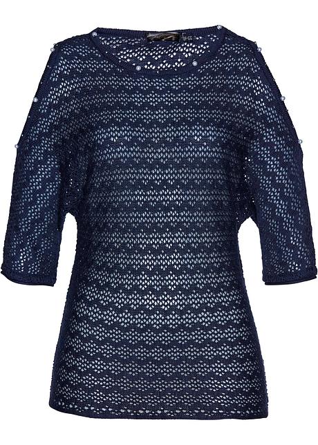 Maglione particolare con cut out - Blu scuro
