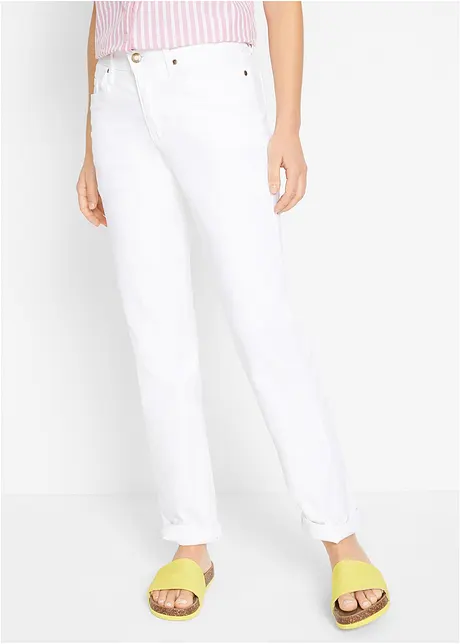 Mom jeans elasticizzati lunghi, bonprix