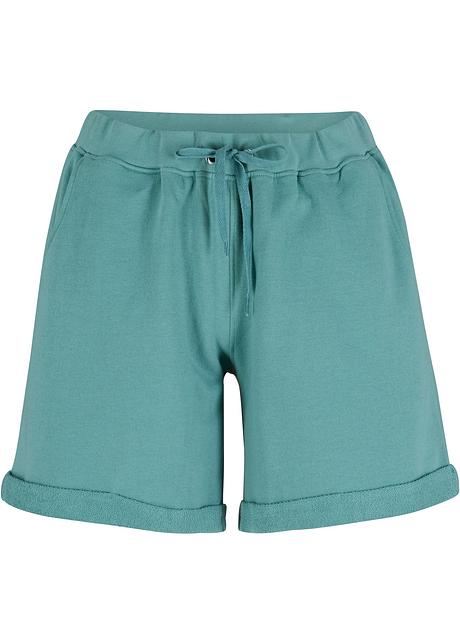 Shorts in felpa larghi con laccetto - Blu minerale