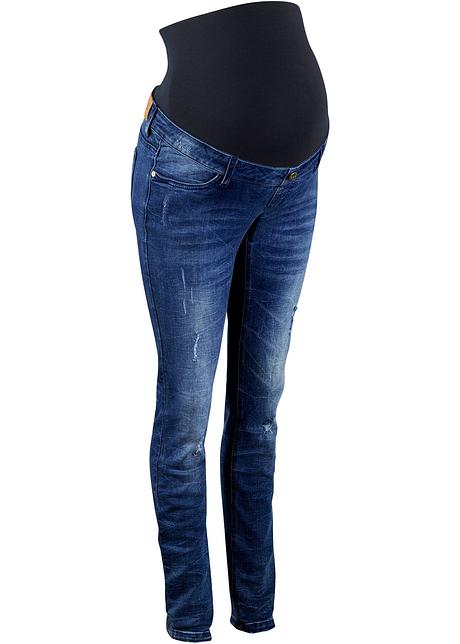 Jeans prémaman larghi con fascia elastica sulla pancia - Blu stone used,  T.N.