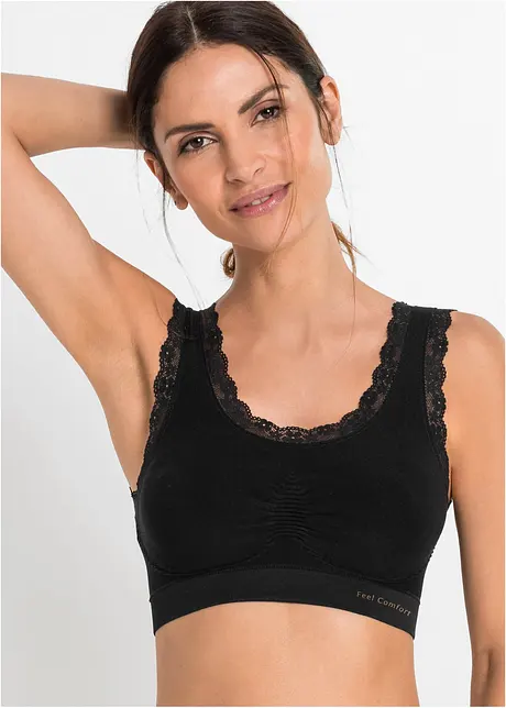 Reggiseno bustier senza cuciture Feel Comfort (pacco da 2), bonprix