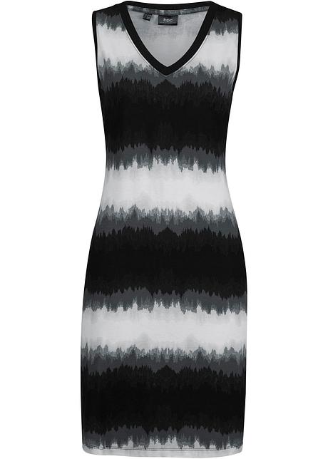 Abito basic di jersey con sfumature - Nero batik