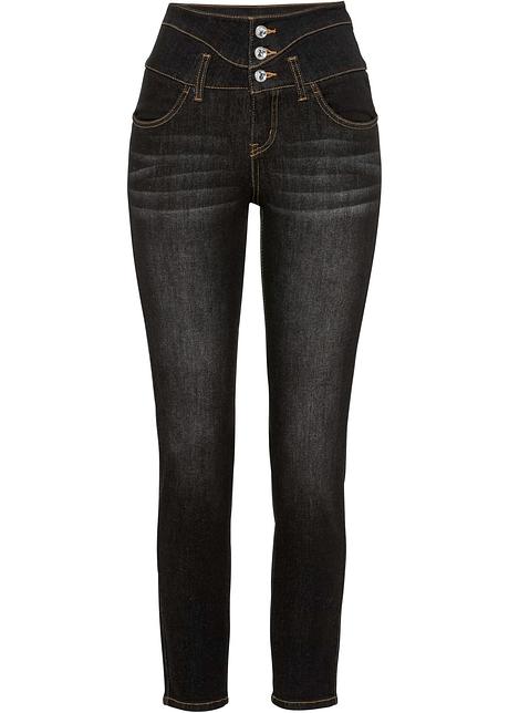 Jeans a vita alta - Nero denim
