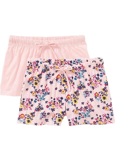 Shorts confortevoli in confezione da 2 - Rosa tenero fantasia