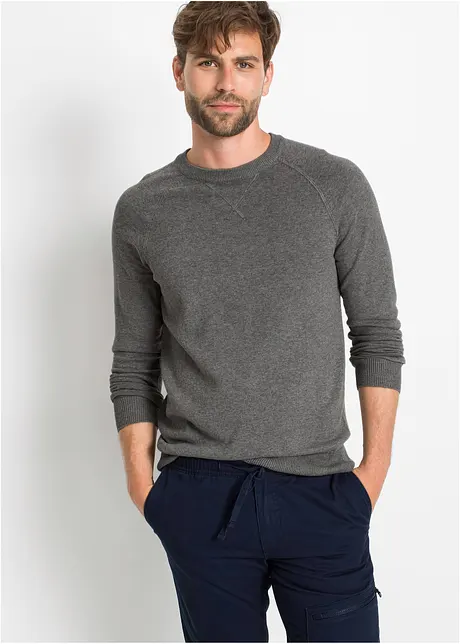 Maglione in filato fine di puro cotone (pacco da 2), bonprix