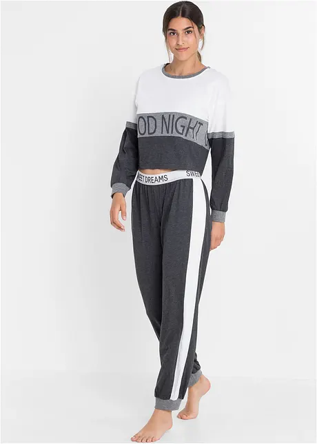 Pigiama con maglia corta a maniche lunghe, bpc bonprix collection