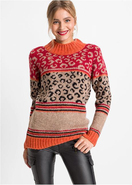 Maglioni leopardati rossi da donna | Lookastic
