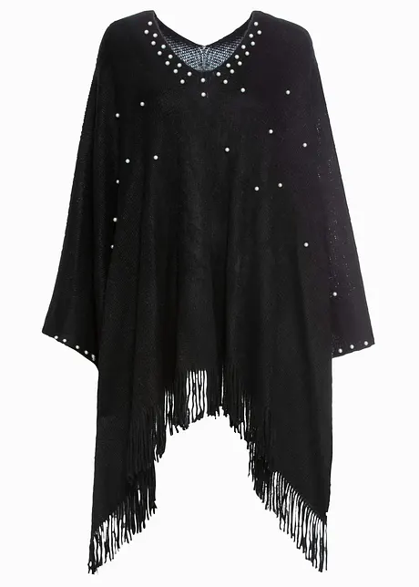 Poncho con perle, bpc bonprix collection