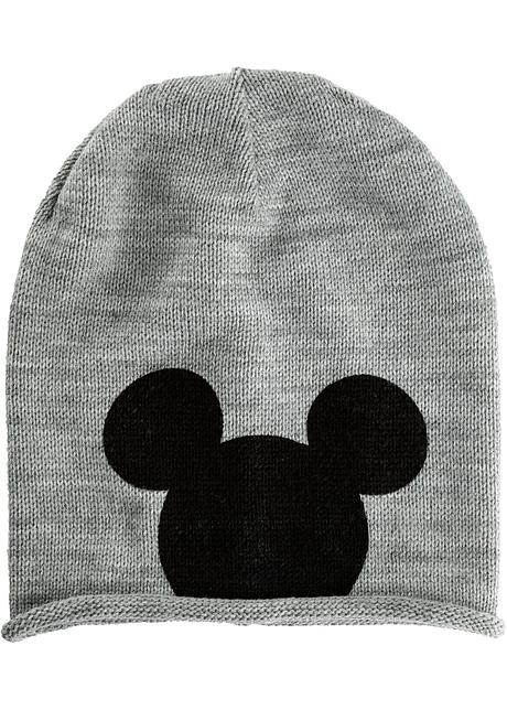 Grazioso berretto con la sagoma di Mickey Mouse - Nero / grigio
