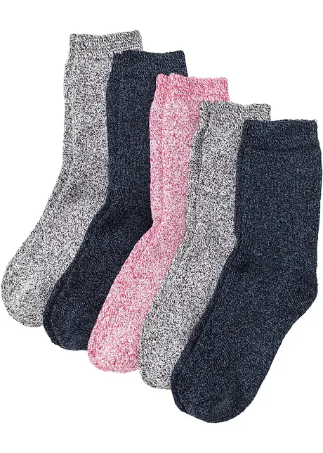 Calzini termici di spugna con cotone biologico (pacco da 5 paia), bonprix