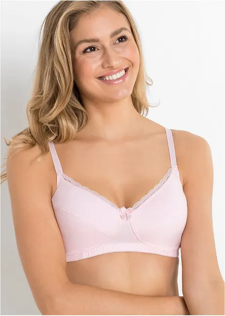 Reggiseno senza ferretto (pacco da 3) con cotone biologico, bonprix