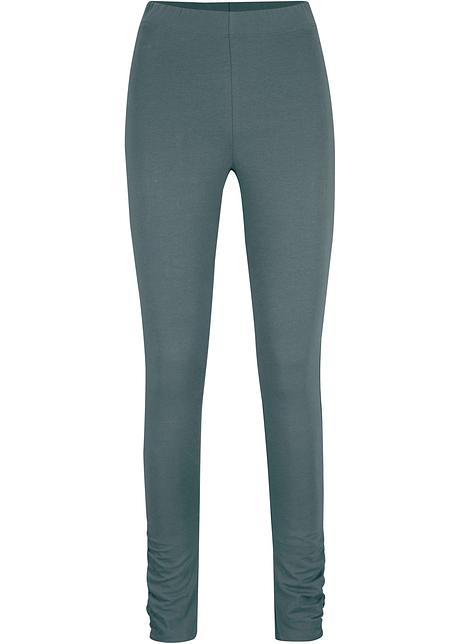 Leggings confortevoli con cinta larga e belle arricciature - Verde