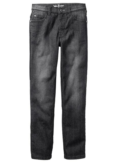 Jeans slim fit con lavaggio leggero - Nero stone, largo