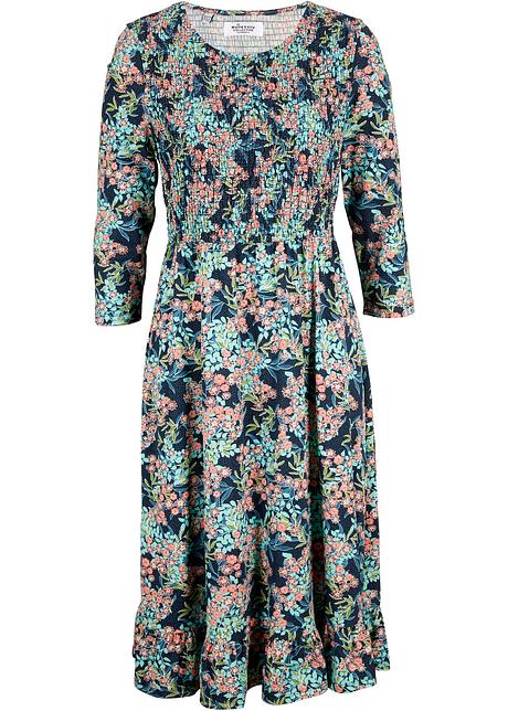 Abito di jersey Maite Kelly - Blu scuro a fiori