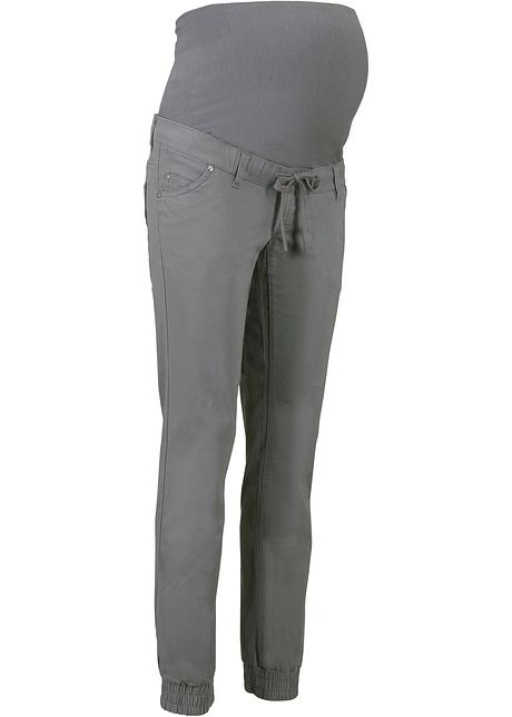 Pantaloni prémaman moddrni in stile jogger - Grigio
