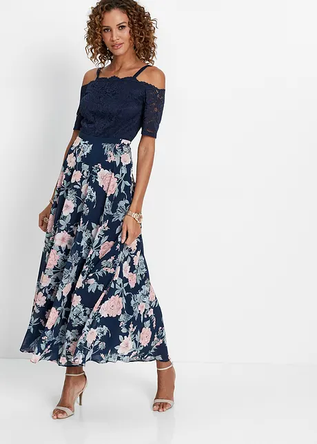 Abito in chiffon con pizzo e fantasia floreale, bpc selection