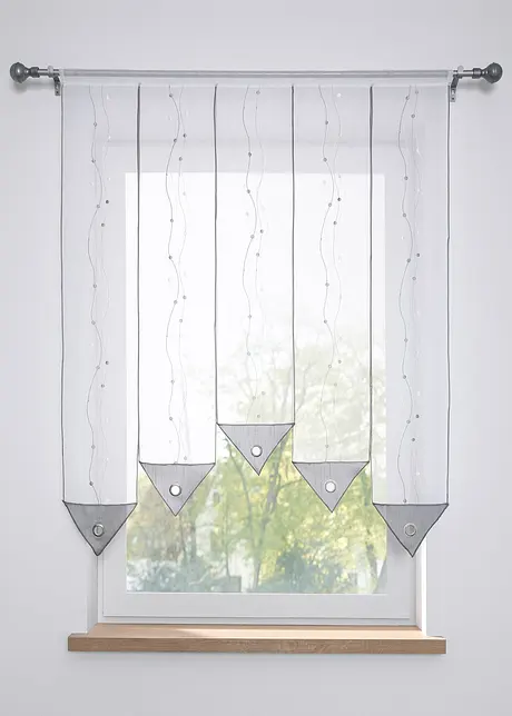 Tenda a vetro con ricami (pacco da 1), bonprix