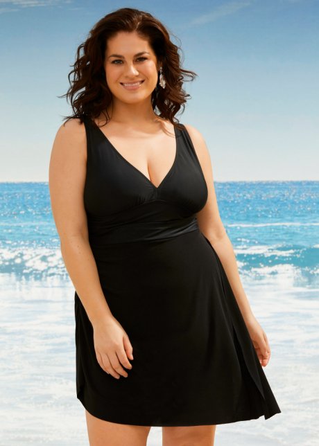 Bonprix Donna Abbigliamento Vestiti Vestiti da spiaggia Copricostume in tessuto da bagno Nero 