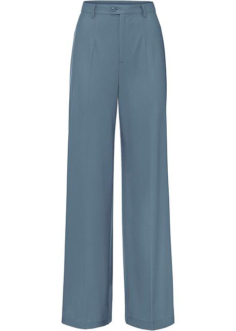 Bellissimi pantaloni dallo stile classico con tasche posteriori finte - Blu  fumé
