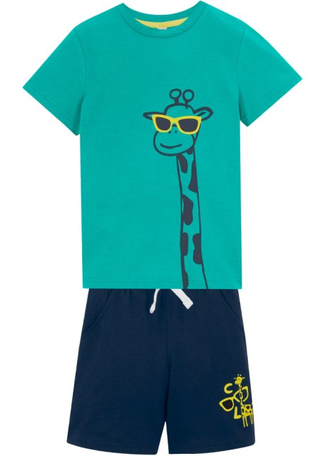 Bonprix Bambino Abbigliamento Completi Set set 2 pezzi Blu T-shirt e bermuda 