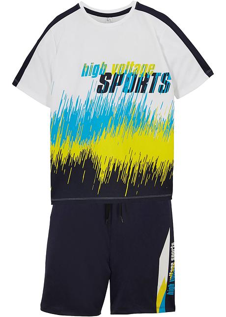 Completo colorato con stampe sportive - Bianco
