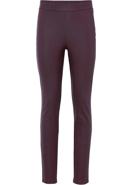 Pantaloni in similpelle - Prugna