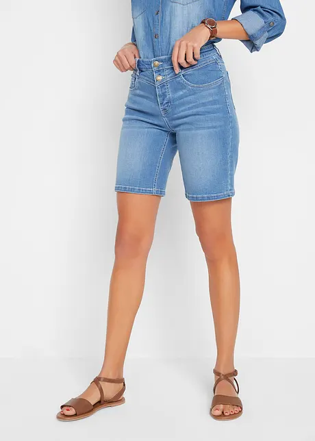 Bermuda in jeans elasticizzato, bonprix