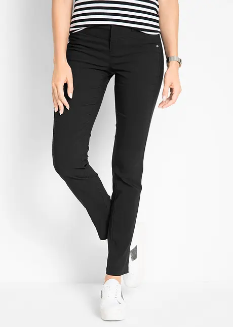 Pantaloni elasticizzati in bengalina, straight, bonprix