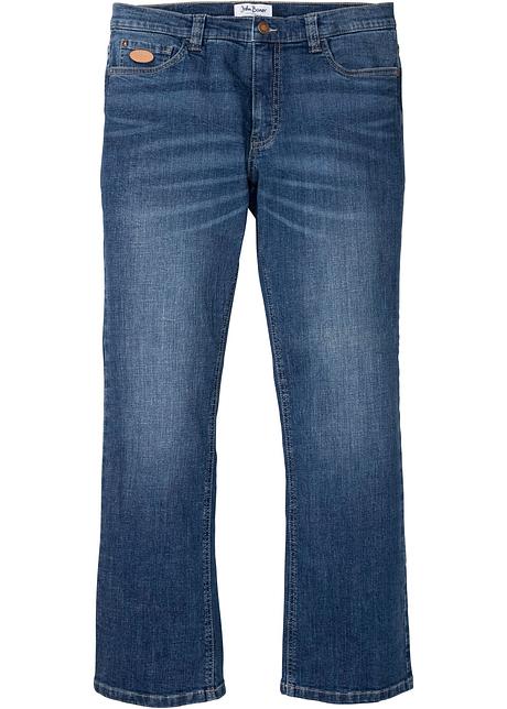 Jeans bootcut moderni con lavaggio - Blu denim