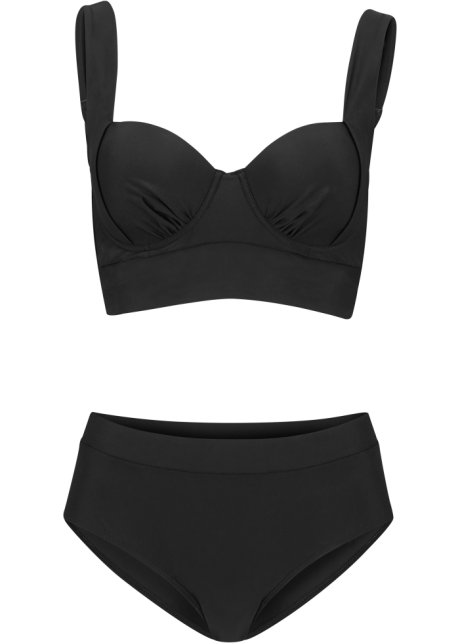 Elegante nero sotto cablata Classico Bikini Top 36B Coppa da Trofe-Nuovo con etichette 