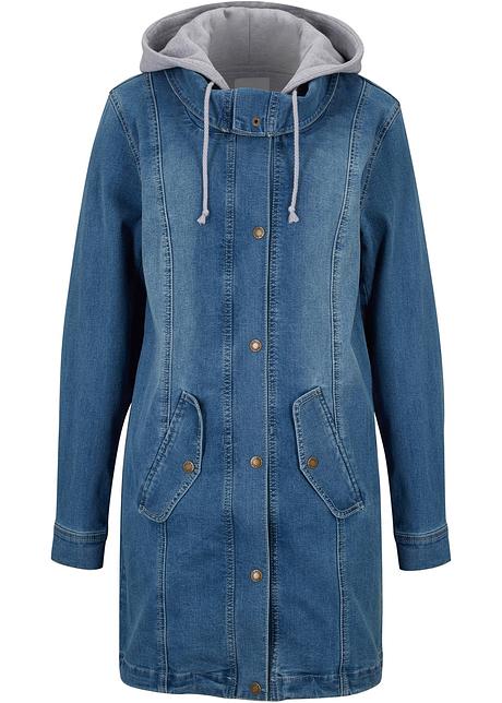 Bellissimo parka di jeans effetto 2 in 1 - Azzurro