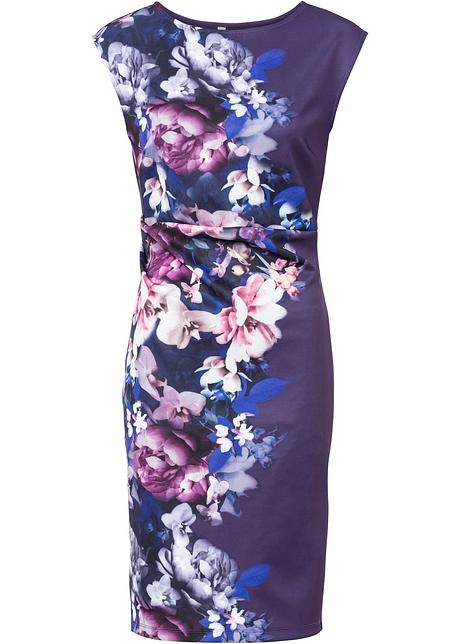 Abito dal fascino squisitamente femminile - Viola / viola a fiori