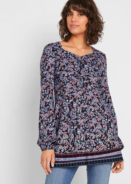 Maglia stile tunica in misto cotone e viscosa, bonprix