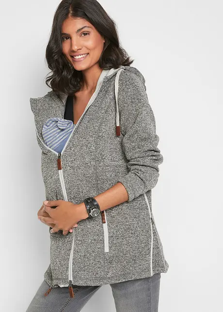 Giacca prémaman in pile con inserto babywearing, bonprix