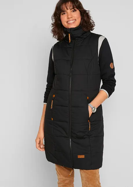 Gilet lungo a collo alto, bonprix