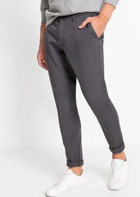 Pantaloni chino moderni in piacevole tessuto elasticizzato - Ardesia