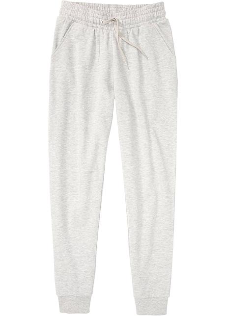 Pantaloni confortevoli in felpa - Grigio chiaro melange